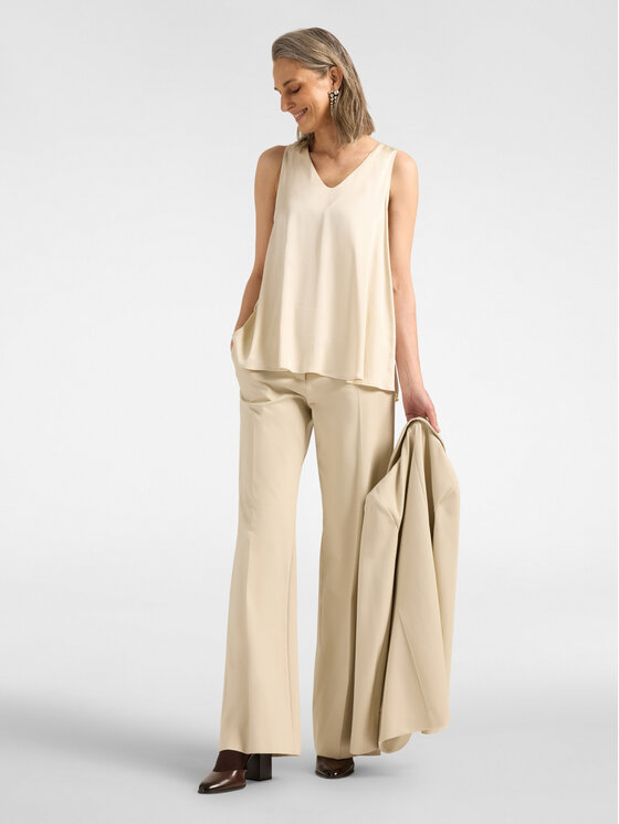 Elena Mirò Elena Mirò Top D001P000038N002 Kremowy Flared Fit