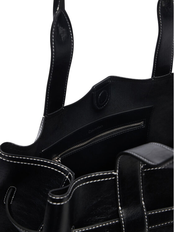 Calvin Klein Calvin Klein Handtasche Buckle Medium Work Tote LV04F3549G Schwarz