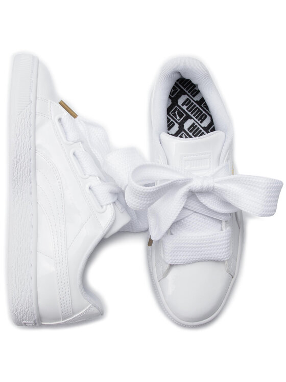 Puma basket 2025 heart patent white