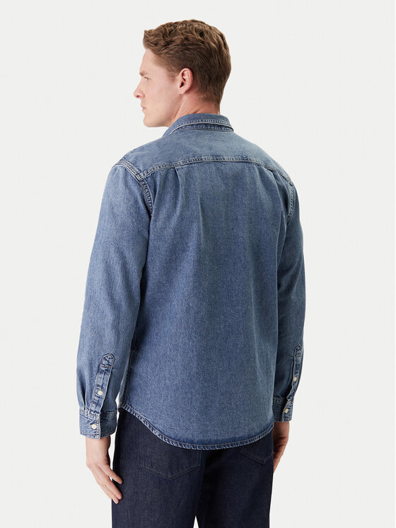 Calvin Klein Jeans Calvin Klein Jeans džínsová košeľa LV04RE708G Modrá Regular Fit