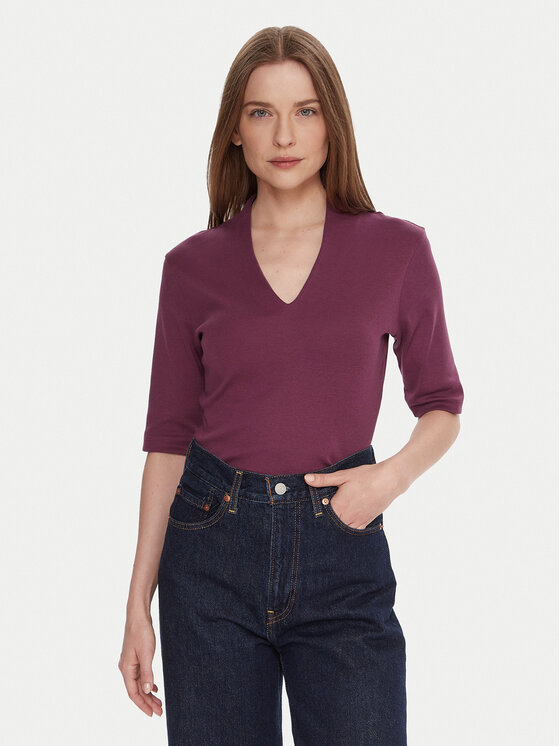 United Colors Of Benetton United Colors Of Benetton Blúz 3GA2D400U Lila Slim Fit