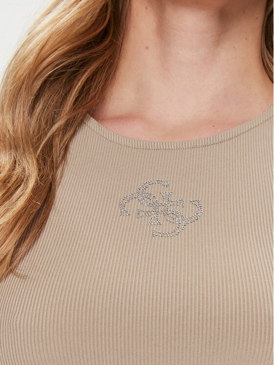 Guess Guess Топ W4RP43 KAZH2 Бежевий Slim Fit