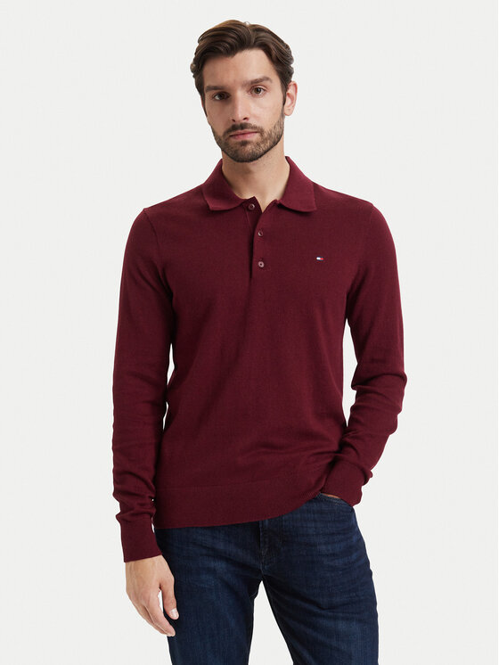 Tommy Hilfiger Tommy Hilfiger Πουλόβερ MW0MW36519 Μπορντό Regular Fit