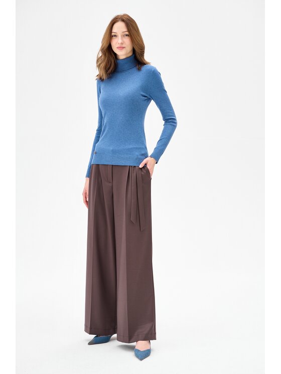 blue shadow blue shadow Spodnie materiałowe Roza Brązowy Regular Fit