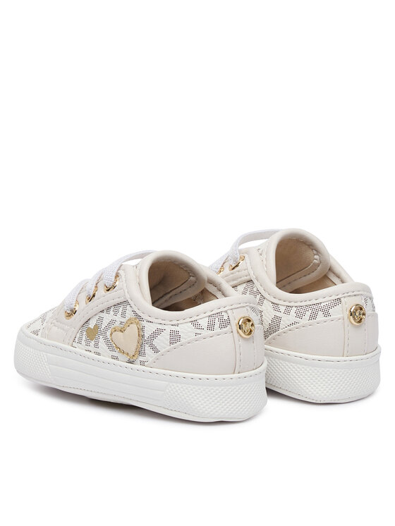 MICHAEL Michael Kors MICHAEL Michael Kors Sneakersy Baby Brittania Hearts MK04984256 Biela