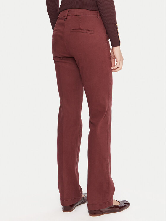 Marella Marella Chinosy Rovo 2523136055 Bordowy Slim Fit