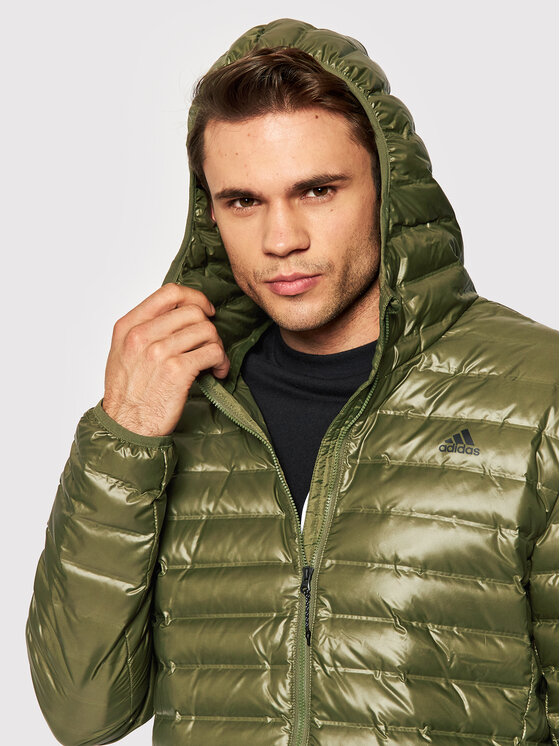adidas adidas Pūkinė striukė Varilite GT9222 Žalia Slim Fit