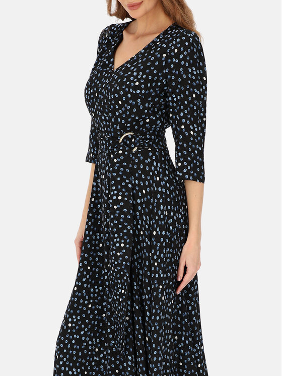 Potis & Verso Potis & Verso Sukienka codzienna Maren Czarny Regular Fit