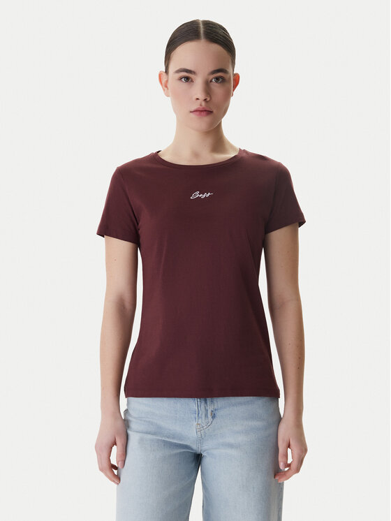 BOSS BOSS T-särk Elove 50554696 Bordoopunane Slim Fit
