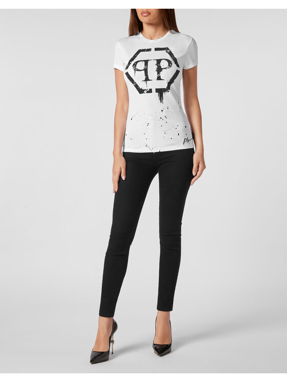 PHILIPP PLEIN PHILIPP PLEIN T-Shirt 2257 Bílá Regular Fit