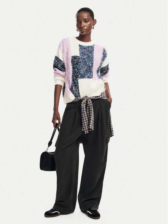 Desigual Desigual Пуловер Edmonton 24WWJF19 Цветен Regular Fit
