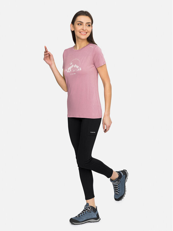 Viking Viking T-Shirt Lenta Bamboo Light Lady Różowy Regular Fit