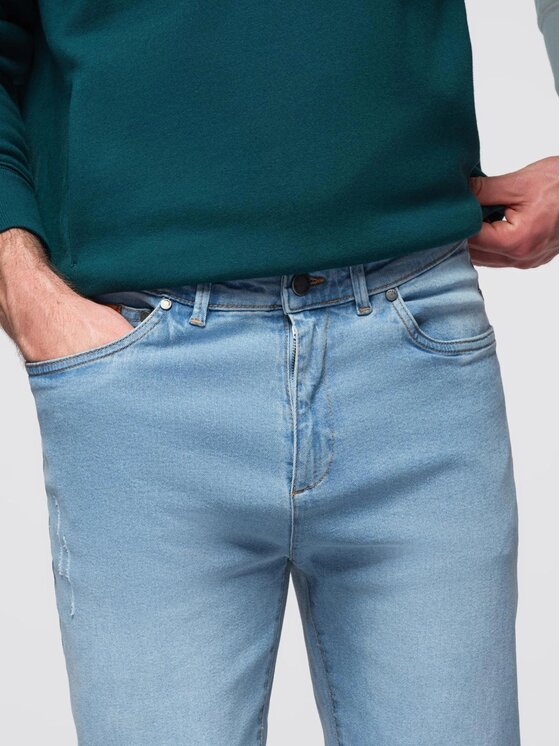 Ombre Ombre Jeansy OM-PADJ-0265 Niebieski Jogger Fit