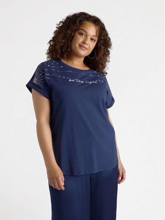 Fiorella Rubino Fiorella Rubino T-shirt G367L008116N034 Blu Regular Fit