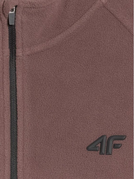 4F 4F Felpa di pile UFLEM065-ACAPU633-Paczka-80S Marrone Authentic Slim Fit