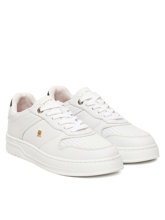 Tommy Hilfiger Tommy Hilfiger Sneakersy Th Sporty Cupsole Corp FW0FW09025 Biela