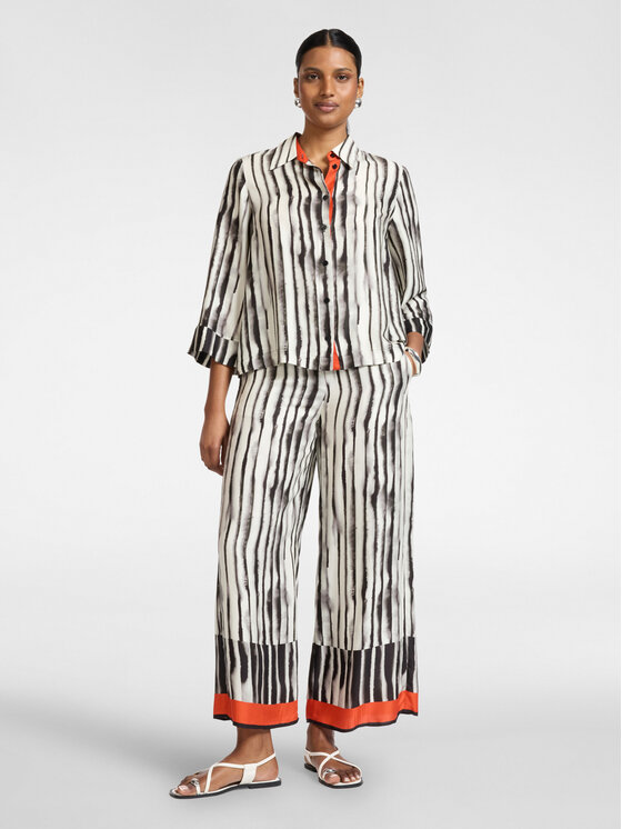 Elena Mirò Elena Mirò Pantaloni di tessuto P083P000630N001 Nero Over Fit