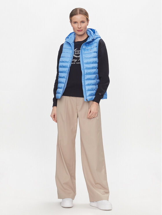 Tommy Hilfiger Tommy Hilfiger Vestă Global Stripe WW0WW40779 Albastru Regular Fit