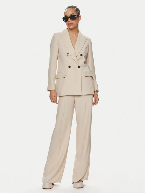 MAX&Co. MAX&Co. Текстилни панталони Nantes 24181310 Бежов Relaxed Fit