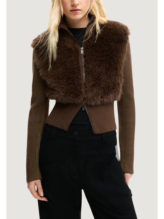 Desigual Desigual Cardigan REPRIS JERS INVERNESS Marrone Casual Fit