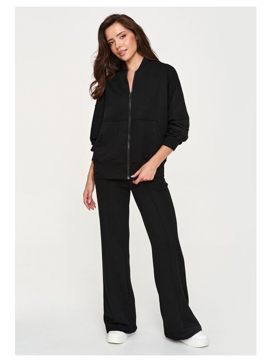 Makadamia Makadamia Dres M949 Czarny Loose Fit