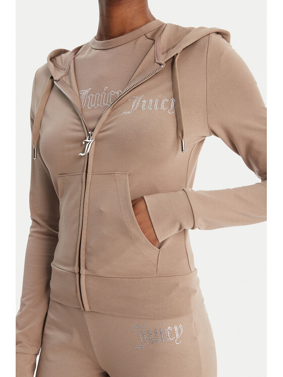 Juicy Couture Juicy Couture Majica dugih rukava Oola JCWAS126306 Bež Slim Fit