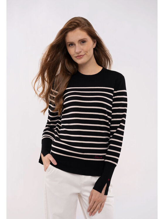 Volcano Volcano Sweter S-KOMI Czarny Regular Fit