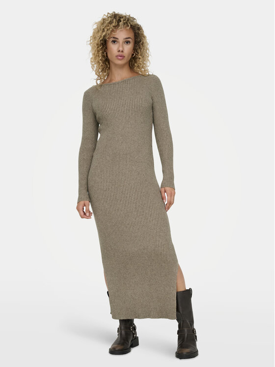 ONLY ONLY Strickkleid Katia 15324649 Beige Slim Fit