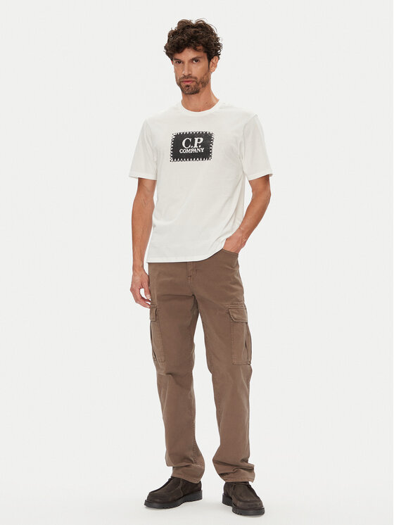 C.P. Company C.P. Company T-krekls RCCMTS723A005100W Écru Regular Fit