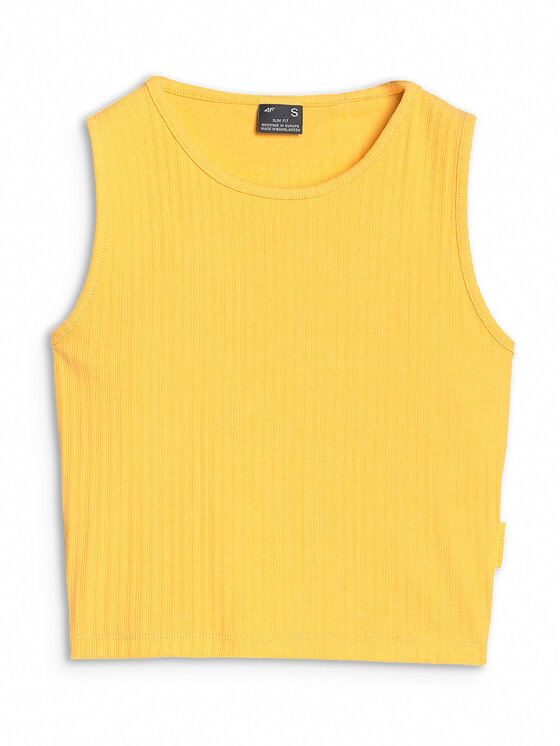 4F 4F Tank top MIDSHOP TEXTILE Żółty Slim Fit