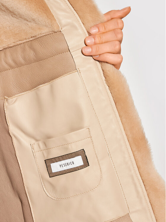 Peserico Peserico Blană naturală S21327C03 Bej Oversize
