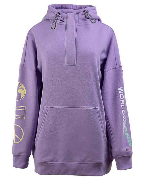 Tommy Hilfiger Tommy Hilfiger Bluza DW0DW11813-VLK R. S Fioletowy Oversize