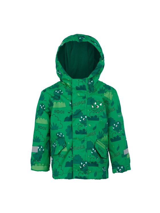 Regatta Regatta Kurtka przeciwdeszczowa Stompy The Dinosaur Zielony Long Fit