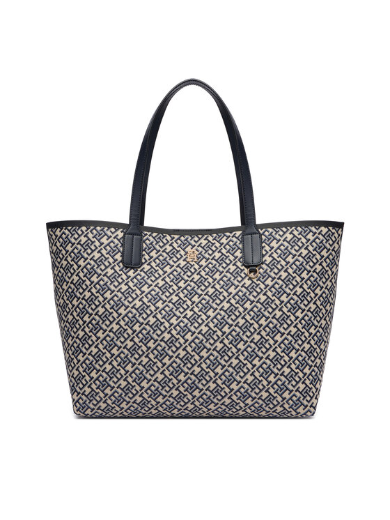 Tommy Hilfiger Tommy Hilfiger Τσάντα Th Icon Tote Jacquard AW0AW18889 Μπλε