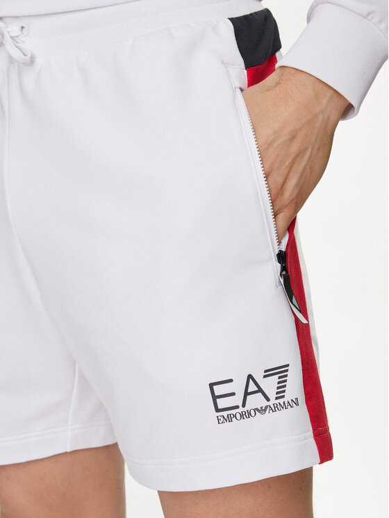 EA7 Emporio Armani EA7 Emporio Armani Pantaloncini sportivi 3DPS58 PJLIZ 1100 Bianco Regular Fit