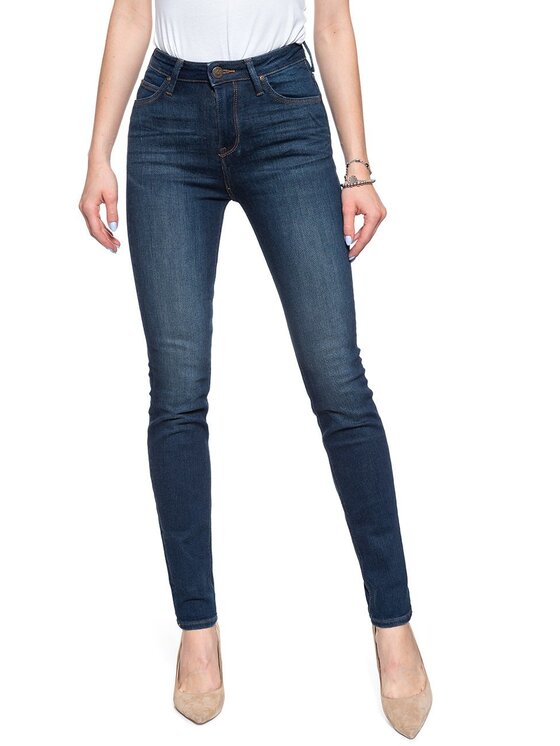 Lee Lee Jeansy SCARLETT HIGH Niebieski Skinny Fit
