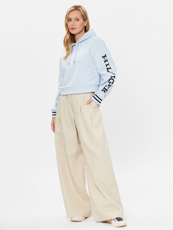 Tommy Hilfiger Tommy Hilfiger Mikina Monotype WW0WW39140 Světle modrá Relaxed Fit