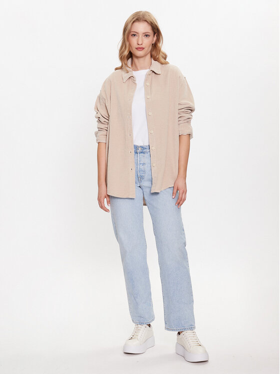 Camicia Chemise PADO06AH23 Beige Relaxed Fit