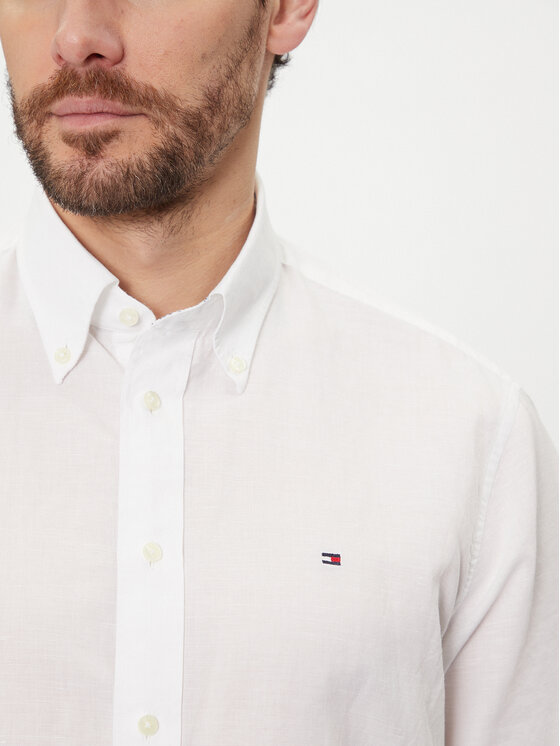 Tommy Hilfiger Tommy Hilfiger Πουκάμισο MW0MW35323 Λευκό Regular Fit
