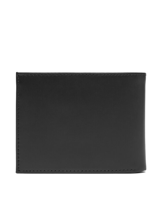Calvin Klein Calvin Klein Vīriešu maks Ck Smooth Billfold W/ Coin Walle LV04D1105G Melns