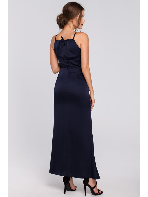 Makover Makover Abito da sera K042 Blu scuro Regular Fit
