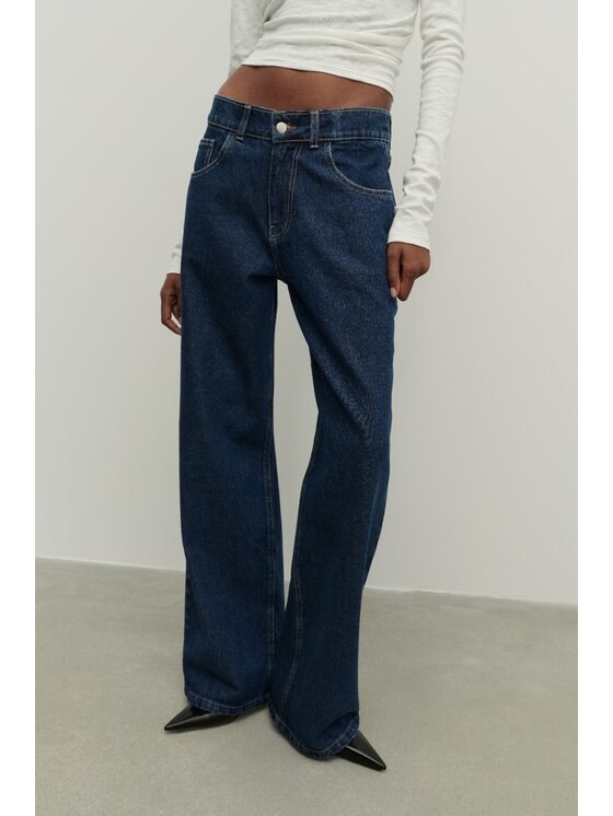 La Mania La Mania Jeansy JANE Granatowy Classic Fit