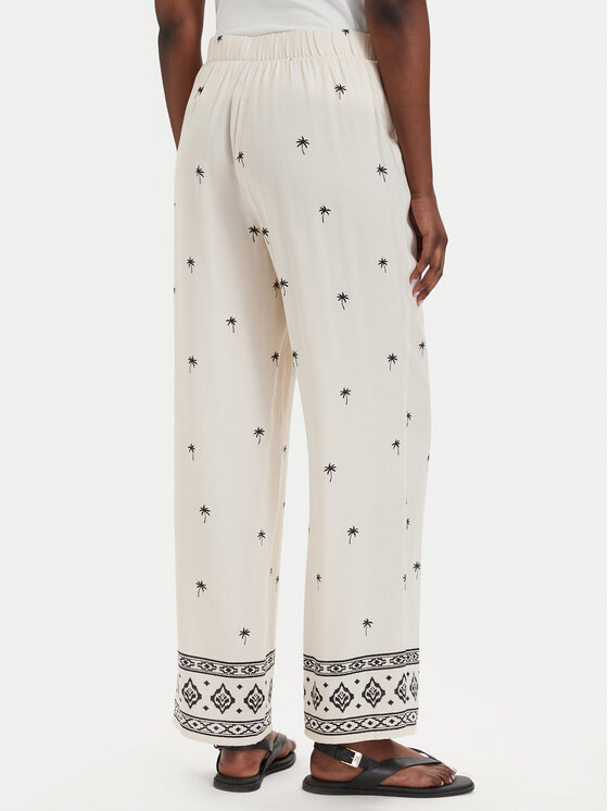 Vero Moda Vero Moda Riidest püksid Kai 10345546 Kreemjas Regular Fit