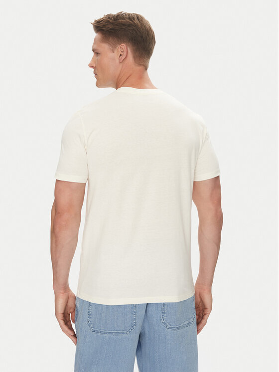 Mustang Mustang Tricou Austin 1016489 Écru Regular Fit
