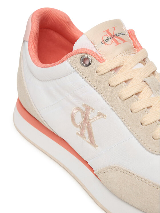 Calvin Klein Calvin Klein Sneakers Retro Runner Lace Up YW0YW01990 Alb