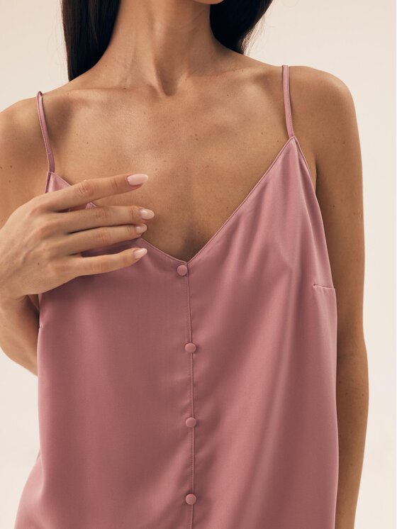Esotiq Esotiq Piżama 42654 Różowy Regular Fit