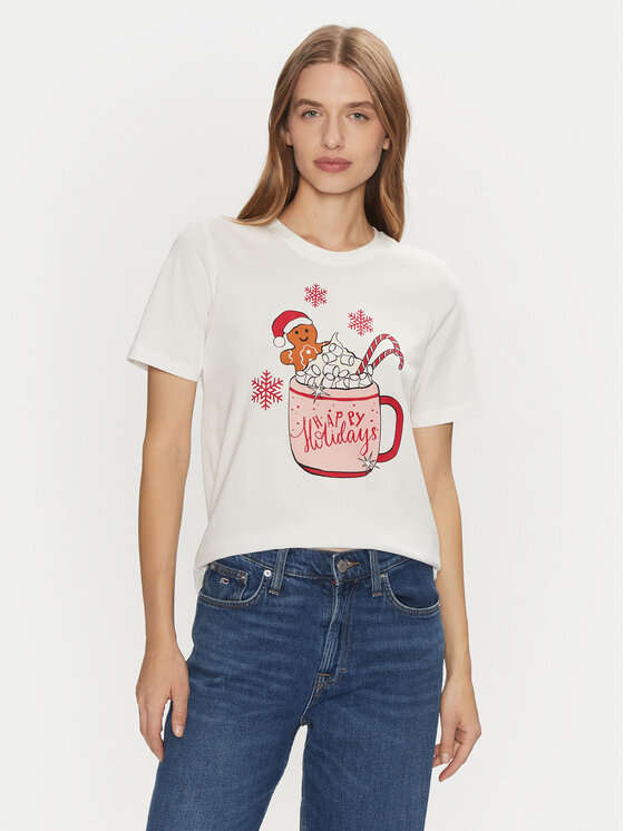 Damski T-Shirt ONLY, Rozmiar L, Biały, Rosie 15332339