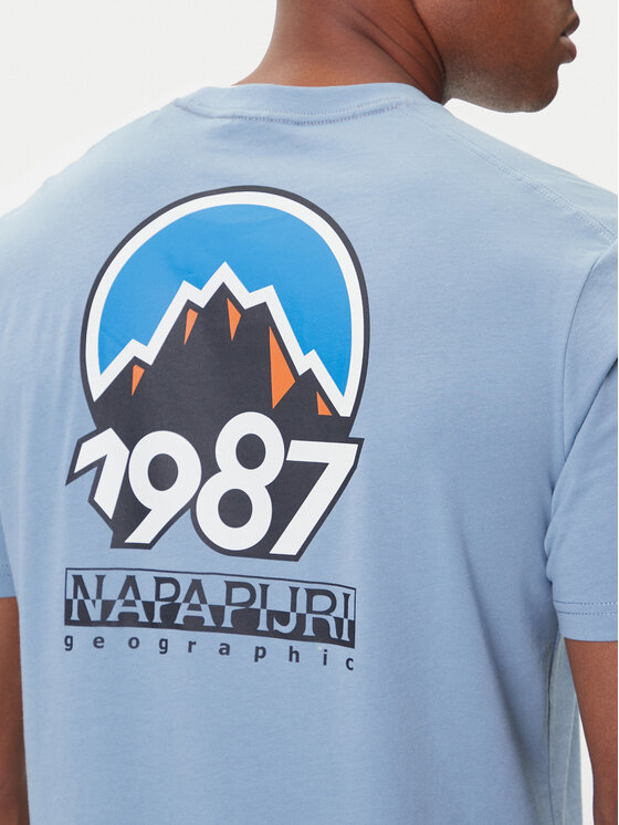 Napapijri Napapijri Tričko S-Montepiana NP0A88SV Modrá Regular Fit