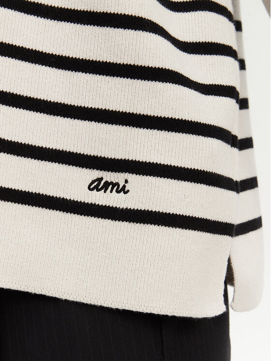 AMI Paris AMI Paris Sweter UKS036.KN0041 Szary Relaxed Fit