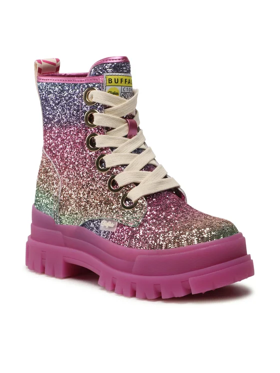 Buffalo Schnürstiefeletten Aspha Laceup Hi BN16222001 Rosa